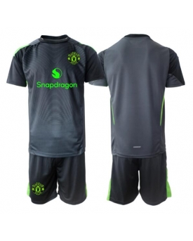 Billige Fotballdrakt Manchester United Keeper Replika Bortedraktsett Barn 2025-26 Kortermet (med bukser)